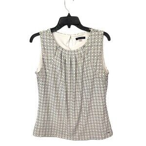 Tommy Hilfiger | Womens Multi Design Sleeveless White Blue Top M